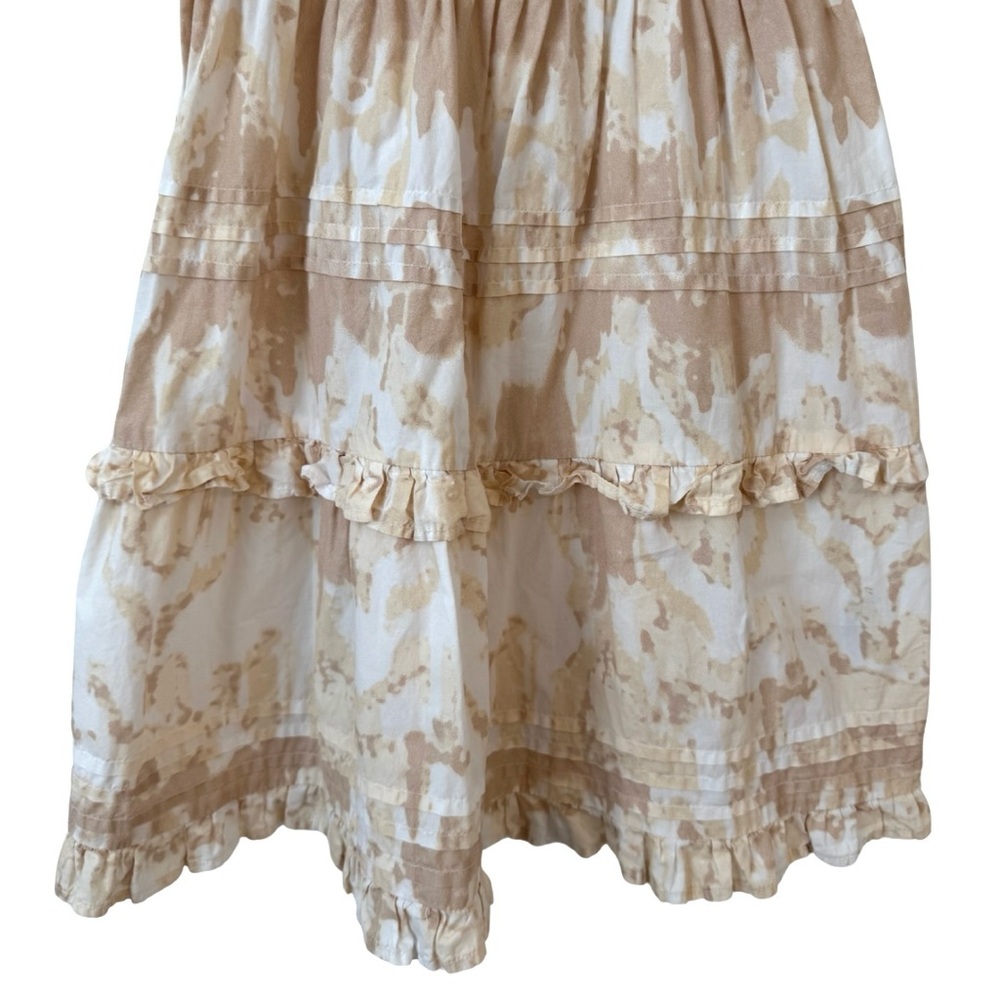 Cleobella Littles Girls 6 Tiered Midi Length Dress Beige Tan Pia Watercolor Boho - Picture 5 of 8